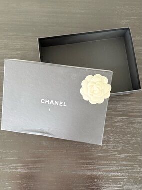 CHANEL Black Box with Cream Camellia Accent